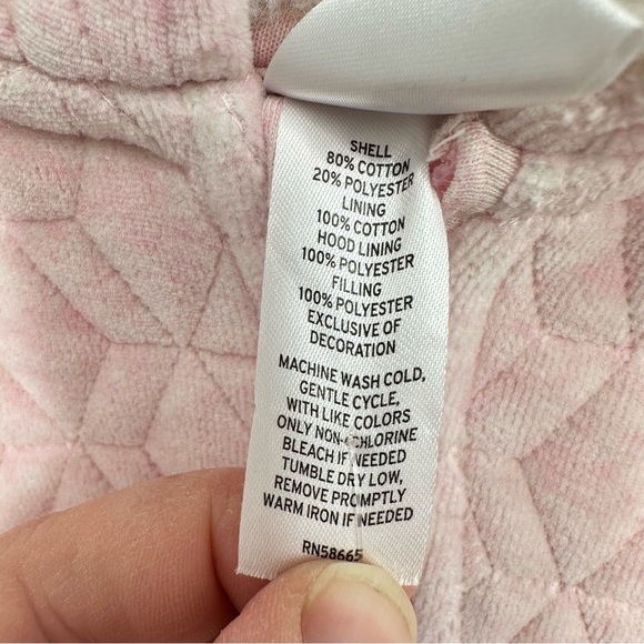 Nordstrom Quilted Baby Bunting Size 6 Months Pink Lotus Winter Outdoors Cozy NWT - Picture 6 of 7